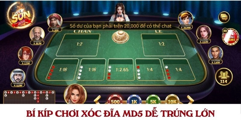 Bí kíp chơi xóc đĩa MD5 dễ trúng lớn
