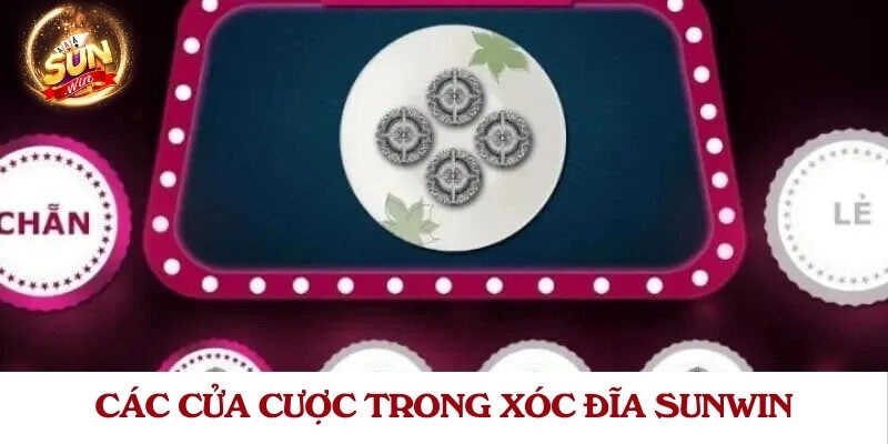 Các cửa cược trong xóc đĩa Sunwin