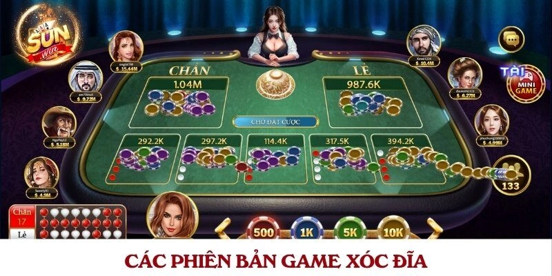 Các phiên bản game xóc đĩa