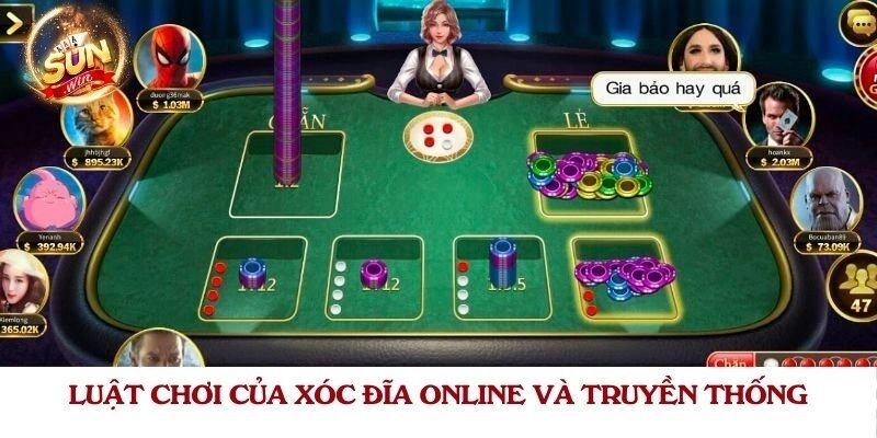 Luật chơi của xóc đĩa online và truyền thống