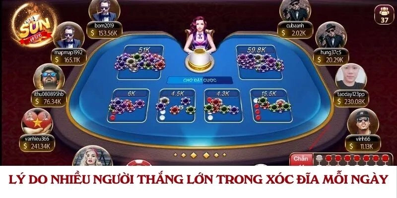Lý do nhiều người thắng lớn trong xóc đĩa mỗi ngày