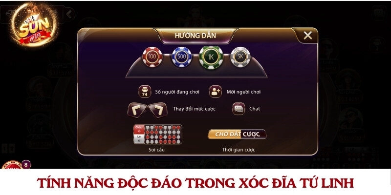 Tính năng độc đáo trong xóc đĩa Tứ Linh