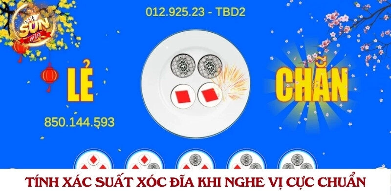 Tính xác suất xóc đĩa khi nghe vị cực chuẩn